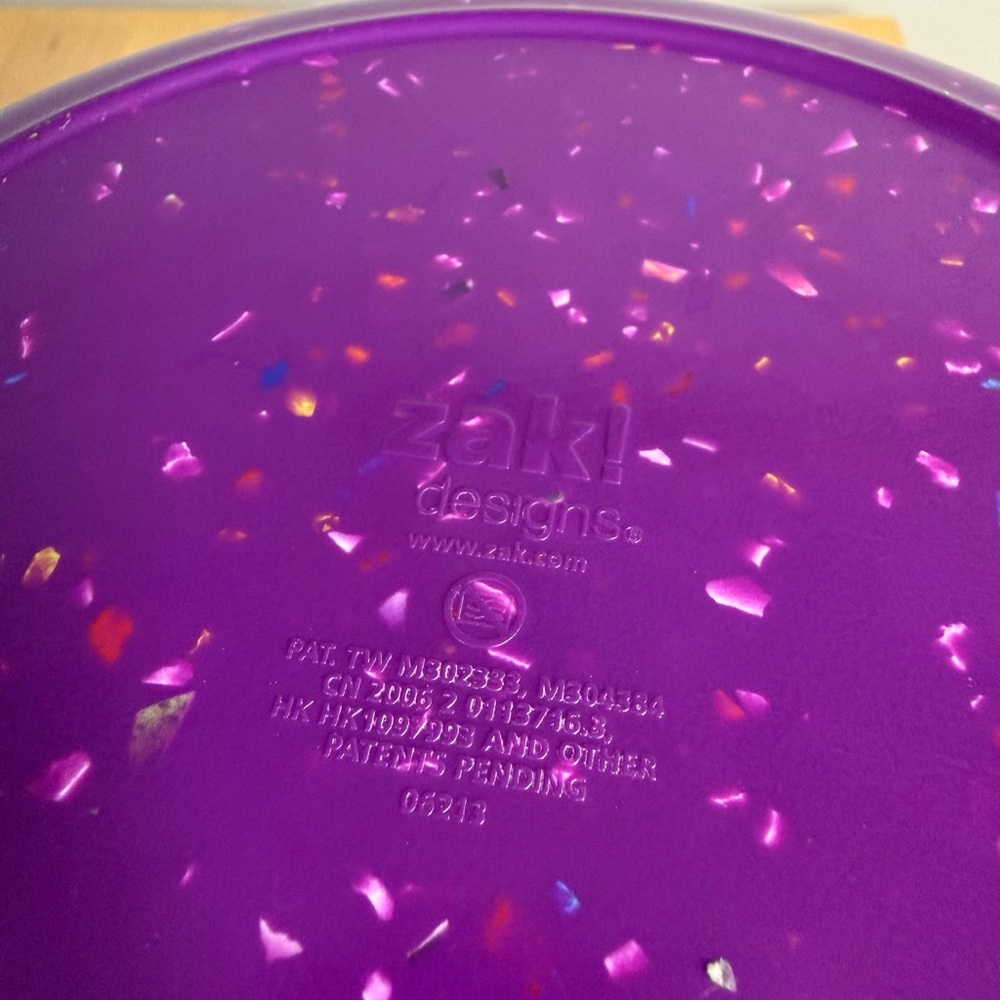 Zak ! Designs bowl purple confetti Large Size 12.5” - Picture 16 of 16